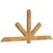 Ekena Millwork Kennewick Rough Sawn Timber Gable Bracket, Western Red Cedar, 72"W x 30"H x 2"D x 4"F, 10/12 Pitch GBW072X30X0204KEN00RWR - alternate 3